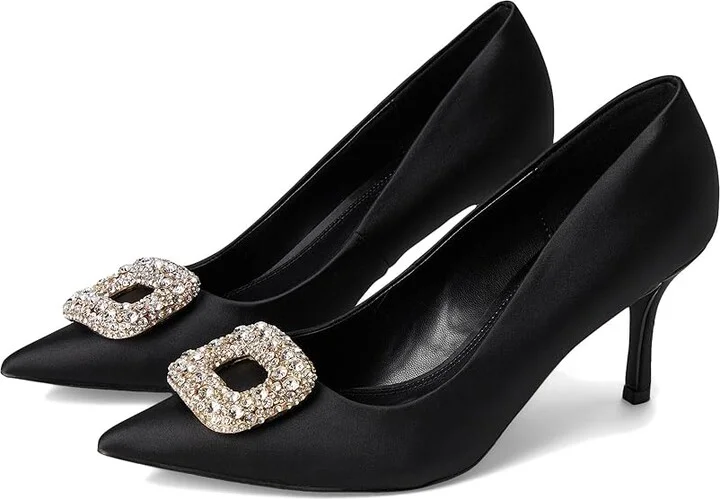 Dune London Aquamarine High Heels Black Satin : 36 (US Women's 6) B - Medium, Leather/Rubber