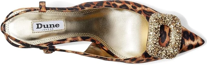 Dune London Centrepiece High Heels Leopard Fabric : 39 (US Women's 9) B - Medium, Leather/Rubber - Image 2