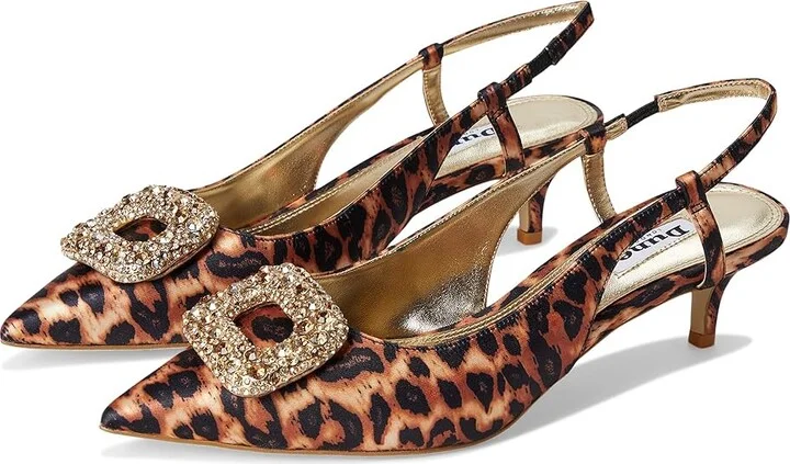 Dune London Centrepiece High Heels Leopard Fabric : 39 (US Women's 9) B - Medium, Leather/Rubber