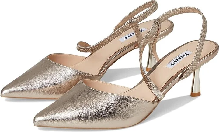 Dune London Citrus High Heels Gold : 37 (US Women's 7) B - Medium, Suede