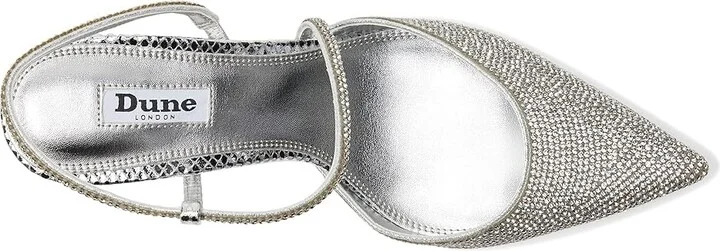 Dune London Competitive High Heels Silver Synthetic : 37 (US Women's 7) B - Medium, Leather - Image 2