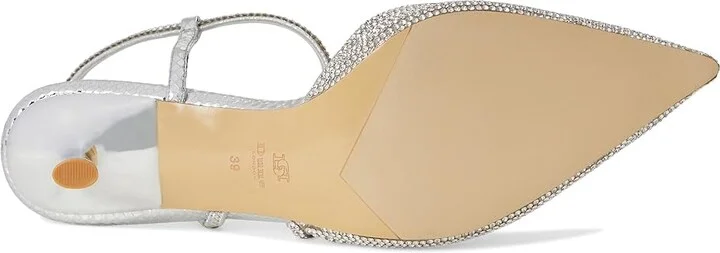 Dune London Competitive High Heels Silver Synthetic : 37 (US Women's 7) B - Medium, Leather - Image 3