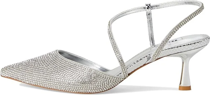 Dune London Competitive High Heels Silver Synthetic : 37 (US Women's 7) B - Medium, Leather - Image 6