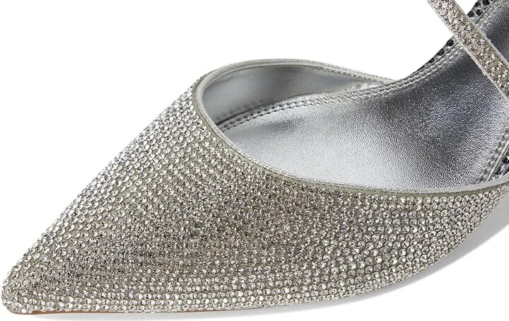 Dune London Competitive High Heels Silver Synthetic : 37 (US Women's 7) B - Medium, Leather - Image 7
