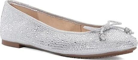 Dune London Hallis Women's Flat Shoes Silver Diamantes : 36 (US Women's 6) B - Medium, Leather/Rubber