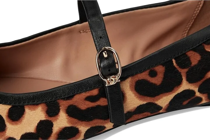 Dune London Heida Women's Flat Shoes Leopard Print Leather : 39 (US Women's 9) B - Medium, Leather/Rubber - Image 7