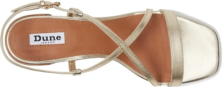 Dune London Jaskell Women's Wedge Shoes Gold : 36 (US Women's 6) B - Medium, Leather - Image 2