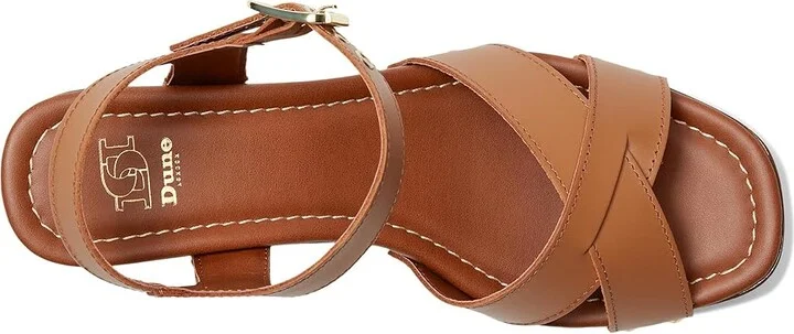 Dune London Judies Women's Wedge Shoes Tan : 41 (US Women's 11) B - Medium, Leather - Image 2