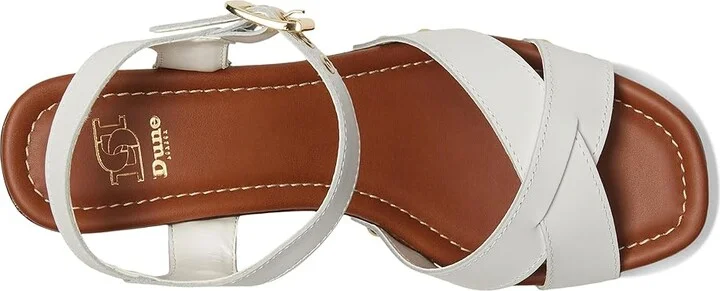 Dune London Judies Women's Wedge Shoes White : 37 (US Women's 7) B - Medium, Leather - Image 2