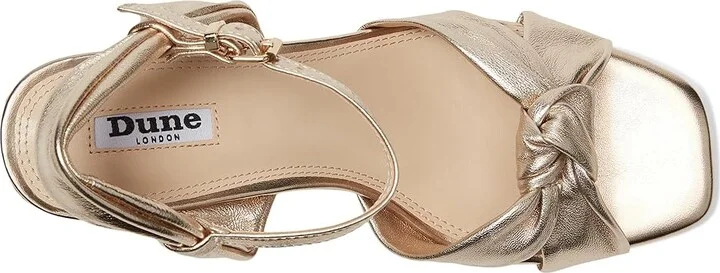 Dune London Kaino Women's Wedge Shoes Gold : 36 (US Women's 6) B - Medium, Leather - Image 2
