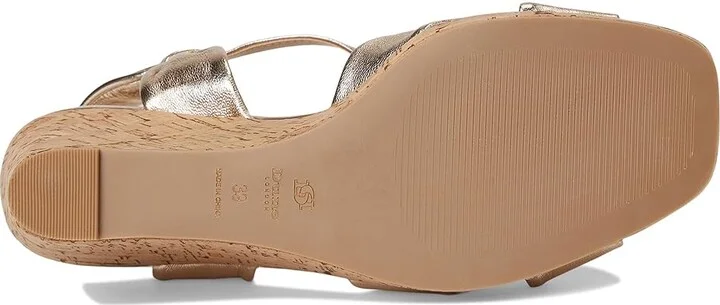 Dune London Kaino Women's Wedge Shoes Gold : 36 (US Women's 6) B - Medium, Leather - Image 3
