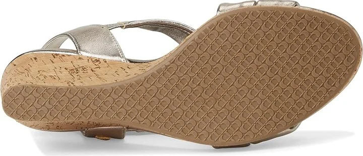 Dune London Kamies Women's Wedge Shoes Gold : 38 (US Women's 8) B - Medium, Leather - Image 3