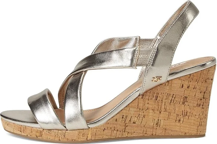Dune London Kamies Women's Wedge Shoes Gold : 38 (US Women's 8) B - Medium, Leather - Image 6