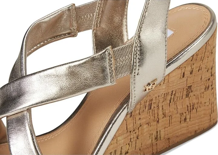 Dune London Kamies Women's Wedge Shoes Gold : 38 (US Women's 8) B - Medium, Leather - Image 7