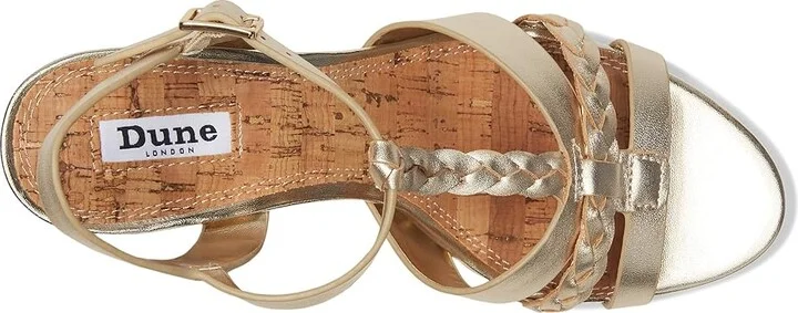 Dune London Koali Women's Wedge Shoes Gold : 40 (US Women's 10) B - Medium, Leather - Image 2