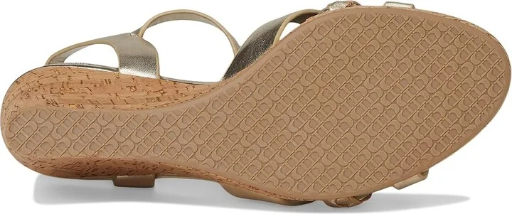 Dune London Koali Women's Wedge Shoes Gold : 40 (US Women's 10) B - Medium, Leather - Image 3