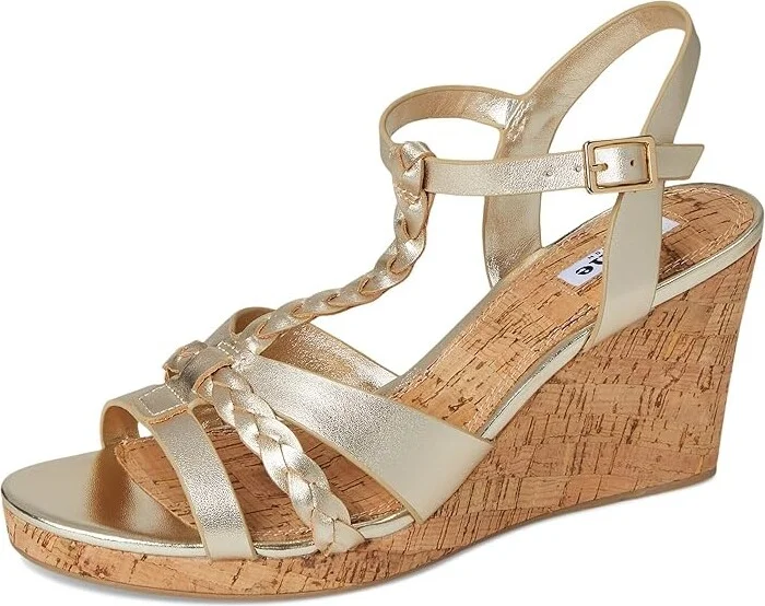Dune London Koali Women's Wedge Shoes Gold : 40 (US Women's 10) B - Medium, Leather - Image 5