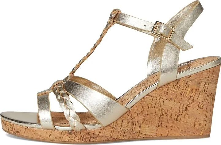 Dune London Koali Women's Wedge Shoes Gold : 40 (US Women's 10) B - Medium, Leather - Image 6