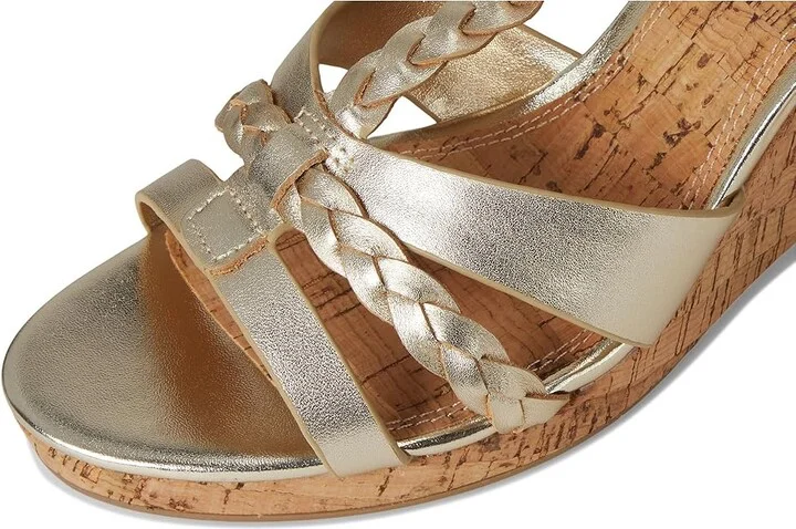 Dune London Koali Women's Wedge Shoes Gold : 40 (US Women's 10) B - Medium, Leather - Image 7