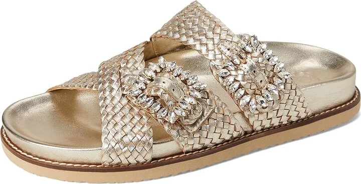 Dune London Lulos Women's Sandals Gold : 41 (US Women's 11) B - Medium, Leather - Image 5