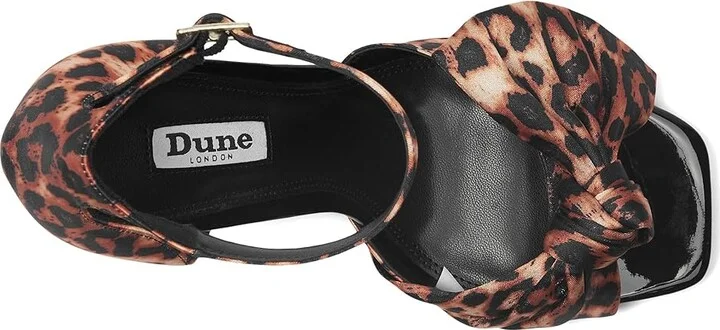 Dune London Mannequins High Heels Leopard Fabric : 38 (US Women's 8) B - Medium, Leather/Rubber/Satin - Image 2