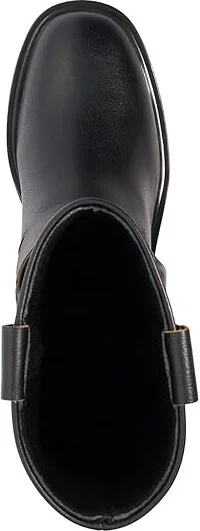 Dune London Pally Women's Boots Black Leather : 41 (US Women's 11) B - Medium, Leather/Rubber/Textile - Image 2