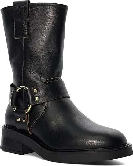 Dune London Pally Women's Boots Black Leather : 41 (US Women's 11) B - Medium, Leather/Rubber/Textile