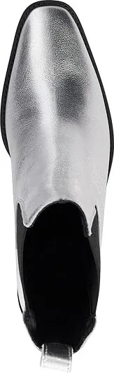Dune London Pexas Women's Boots Silver Leather : 38 (US Women's 8) B - Medium, Leather/Rubber - Image 2