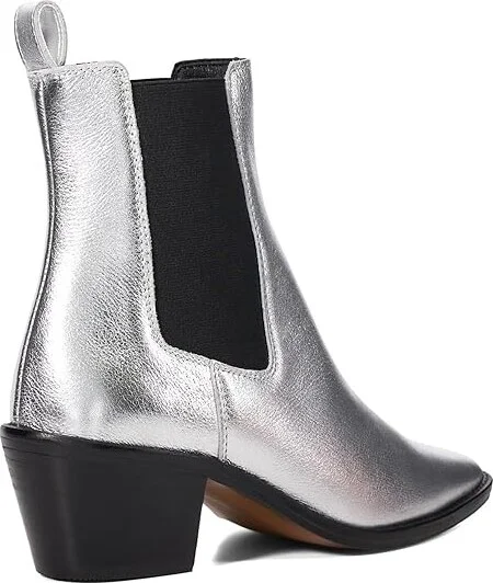 Dune London Pexas Women's Boots Silver Leather : 38 (US Women's 8) B - Medium, Leather/Rubber - Image 3