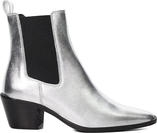 Dune London Pexas Women's Boots Silver Leather : 38 (US Women's 8) B - Medium, Leather/Rubber - Image 4