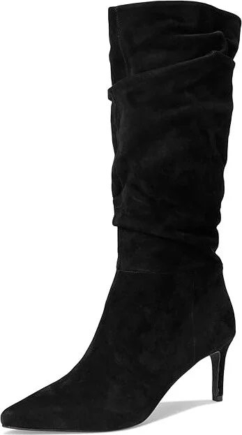 Dune London Slouch Women's Boots Black Suede : 37 (US Women's 7) B - Medium, Rubber/Suede/Textile - Image 5