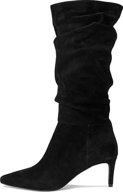 Dune London Slouch Women's Boots Black Suede : 37 (US Women's 7) B - Medium, Rubber/Suede/Textile - Image 6