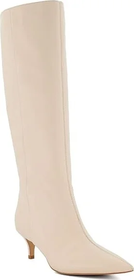 Dune London Smooth Women's Boots Ecru Leather : 36 (US Women's 6) B - Medium