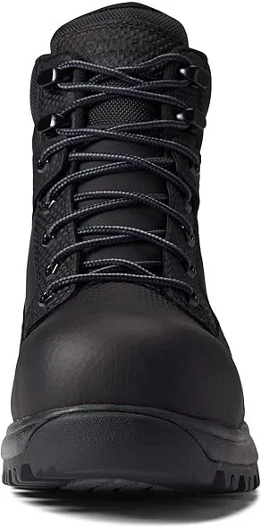 Dunham 8000 Works Safety 6 Boot Men's Shoes Black Textured Leather : 9 D (M), Leather/Textile - Image 2