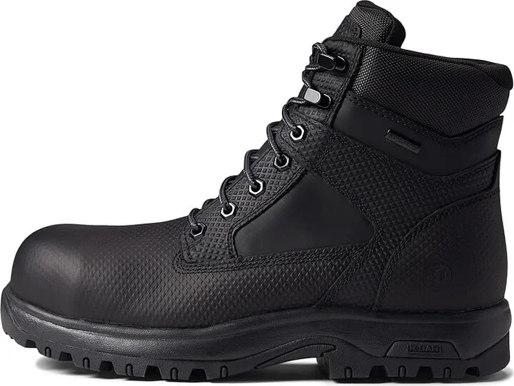 Dunham 8000 Works Safety 6 Boot Men's Shoes Black Textured Leather : 9 D (M), Leather/Textile - Image 5
