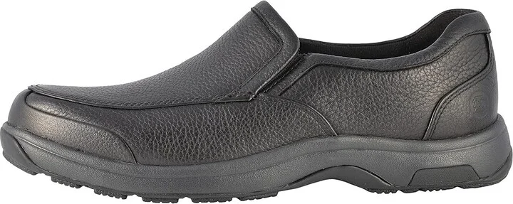 Dunham Battery Park Slip-On Men's Slip on Shoes Black Polished Leather : 8 D (M) - Image 7