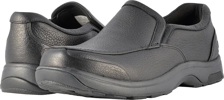 Dunham Battery Park Slip-On Men's Slip on Shoes Black Polished Leather : 8 D (M)