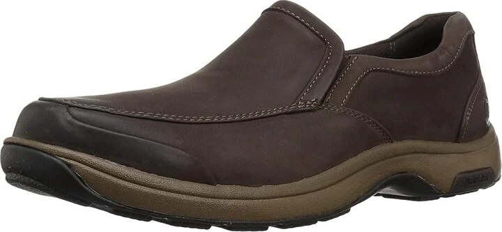 Dunham Battery Park Slip-On Men's Slip on Shoes Brown Nubuck : 9 D (M), Full Grain leather - Image 2