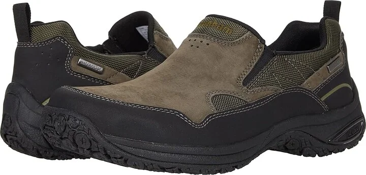 Dunham Cloud Plus Waterproof Slip-On Men's Shoes Breen Nubuck : 7.5 4E, Textile/Suede