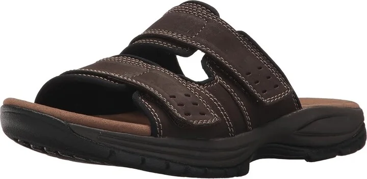 Dunham Newport Slide Men's Sandals Dark Brown : 9 D (M), Leather - Image 2