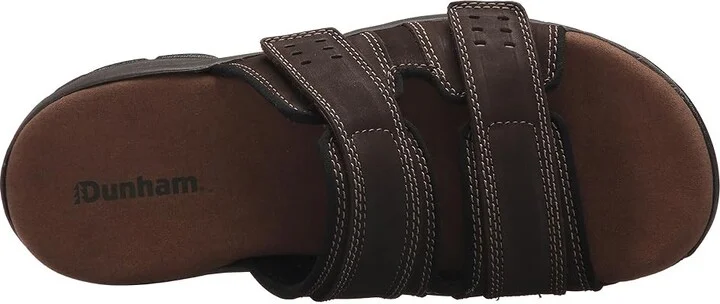 Dunham Newport Slide Men's Sandals Dark Brown : 9 D (M), Leather - Image 3