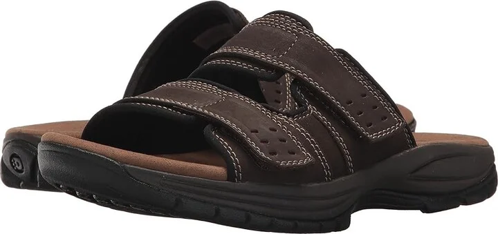 Dunham Newport Slide Men's Sandals Dark Brown : 9 D (M), Leather