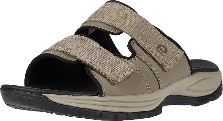 Dunham Newport Slide Water Friendly Men's Shoes Taupe Grey : 9 D (M), Textile - Image 2