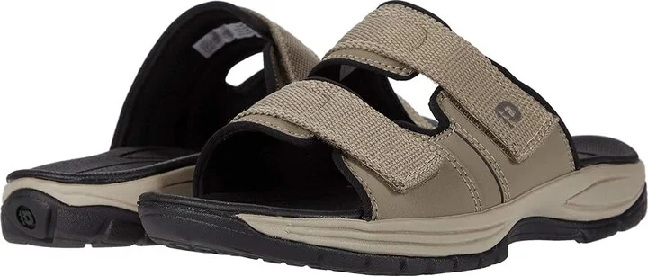 Dunham Newport Slide Water Friendly Men's Shoes Taupe Grey : 9 D (M), Textile