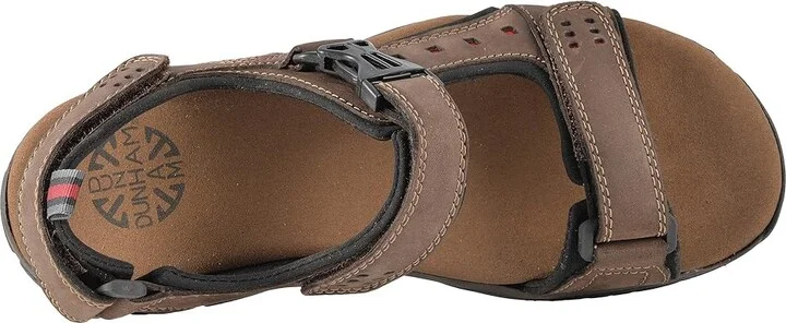 Dunham Nolan-Dun 2 Strap Men's Sandals Brown : 7 D (M), Full Grain leather - Image 3