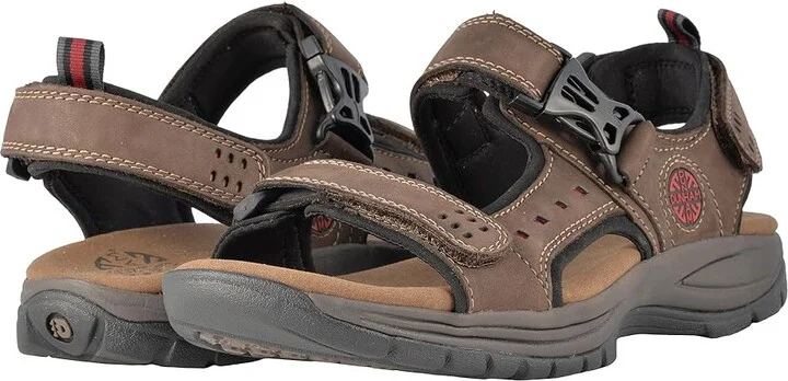 Dunham Nolan-Dun 2 Strap Men's Sandals Brown : 7 D (M), Full Grain leather