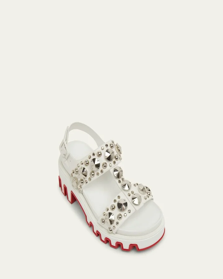 Duni Extrazza Leather T-Strap Lug-Sole Sandals - Image 2