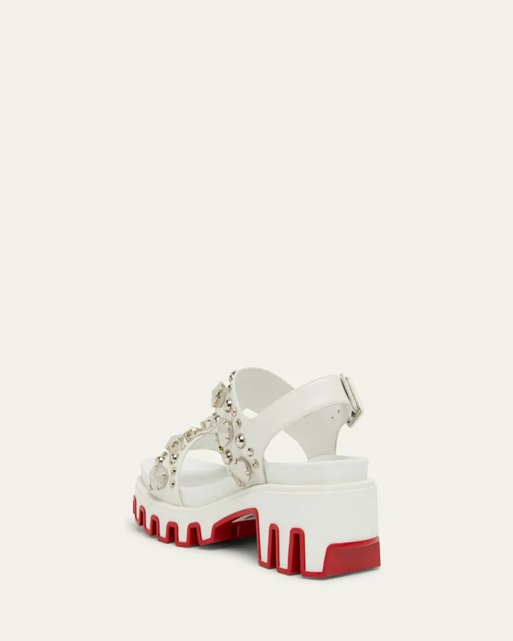 Duni Extrazza Leather T-Strap Lug-Sole Sandals - Image 3