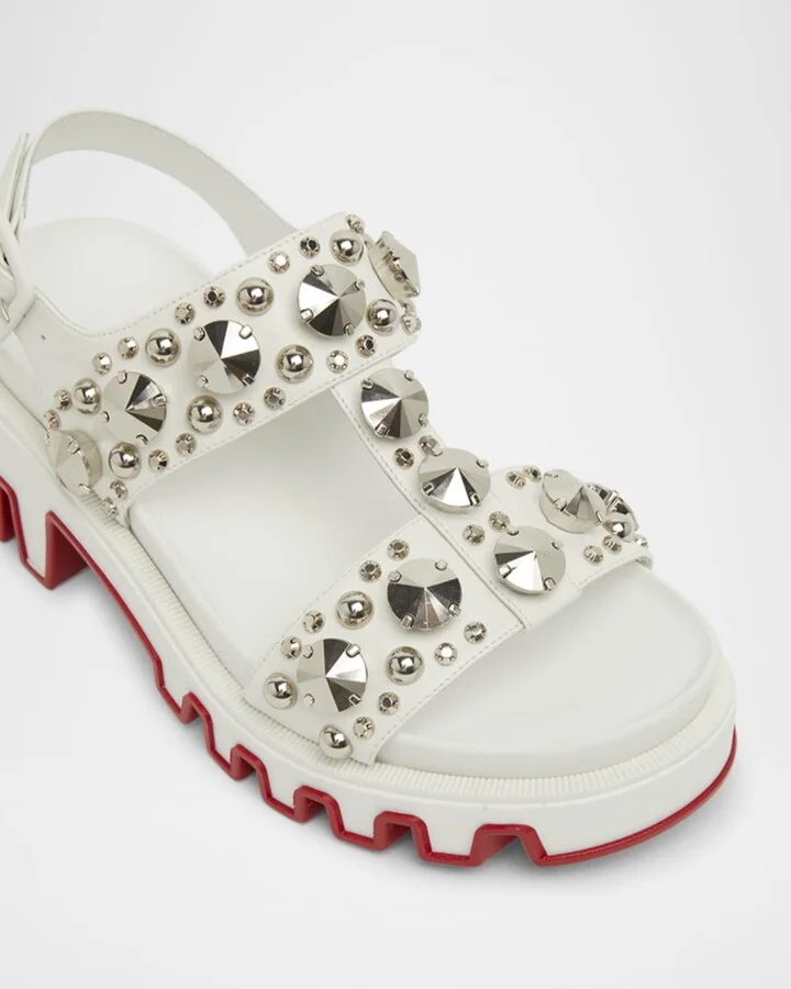 Duni Extrazza Leather T-Strap Lug-Sole Sandals - Image 5