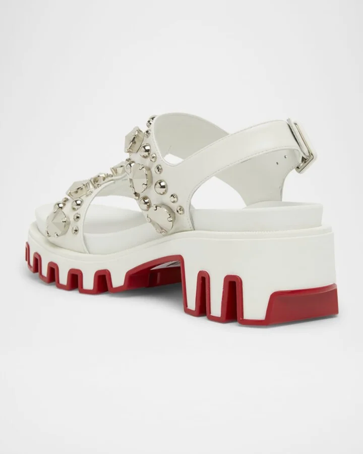 Duni Extrazza Leather T-Strap Lug-Sole Sandals - Image 8